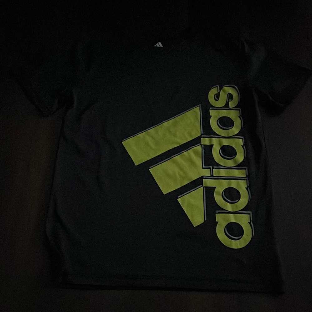 Grey and Lime green Adidas shirt